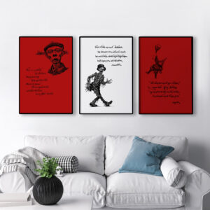 Art print sets (ready to frame) red