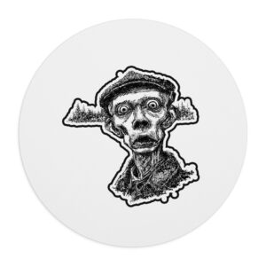 Creepy Vintage Zombie Sketch Mouse Pad