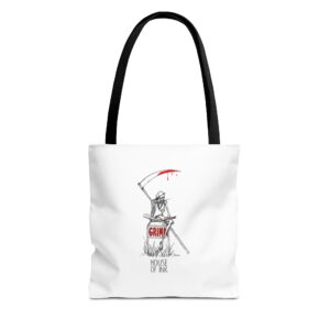 Grim Reaper Sketch Tote Bag — Gothic Horror Art Tote for Fans of Dark Illustration